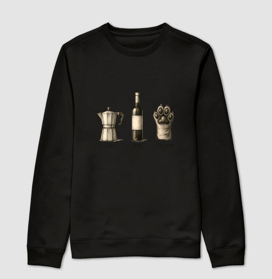 Moletom All Day Café, Vinho & Pets Unissex