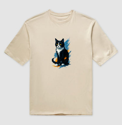Camiseta Gato Frajola Artística Unissex
