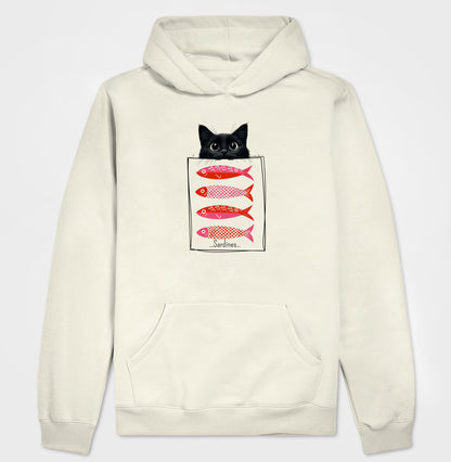 Moletom Gato e Sardinhas com Capuz