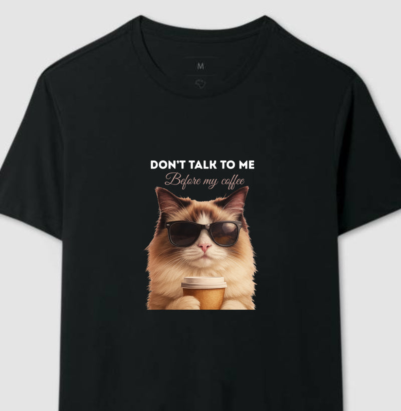 Camiseta Gato Café Don’t Talk To Me