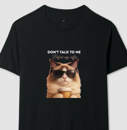 Camiseta Gato Café Don’t Talk To Me