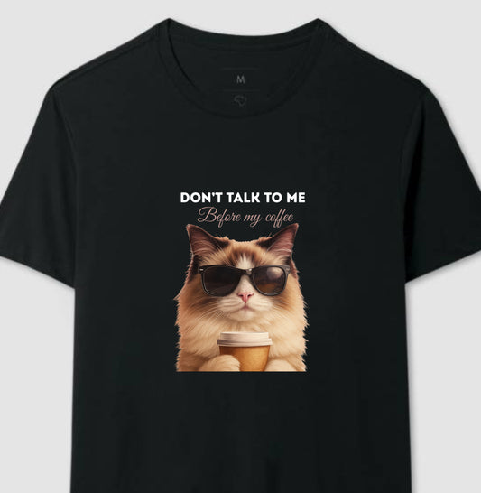 Camiseta Gato Café Don’t Talk To Me