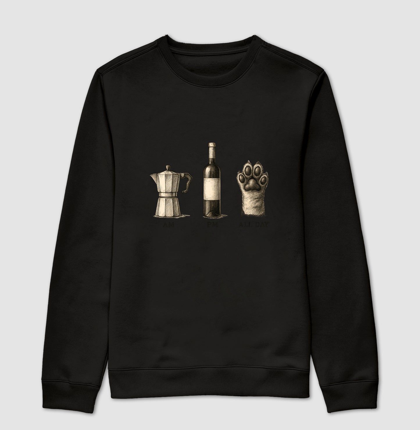 Moletom All Day Café, Vinho & Pets Unissex