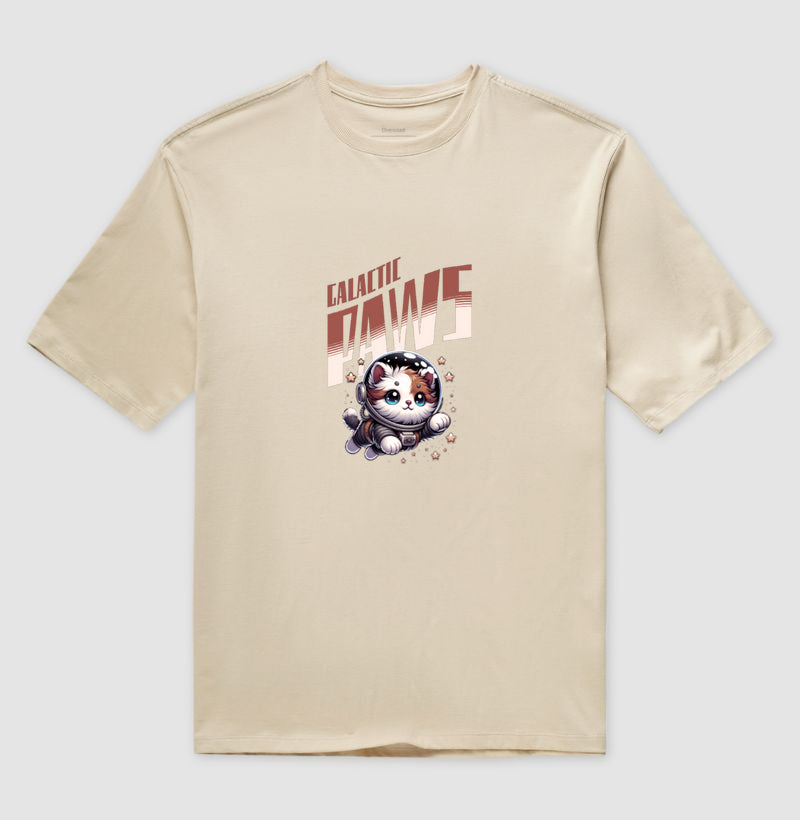 Camiseta Galactic Paws Gato Astronauta Unissex