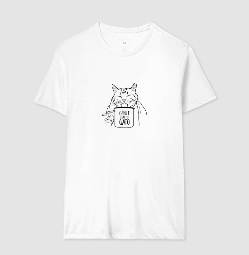 Camiseta Minimalista Gente Legal tem gato