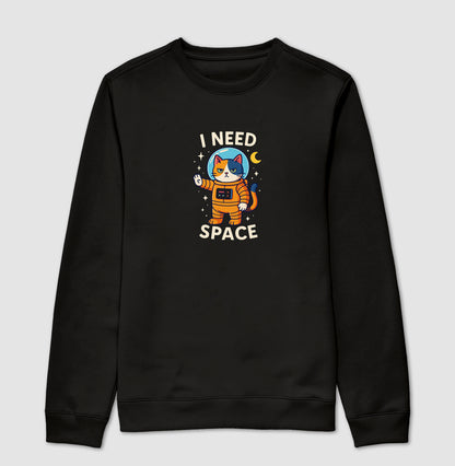 Moletom I Need Space Gato Astronauta