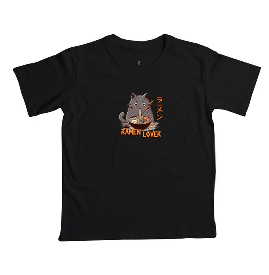 Camiseta Ramen Lover Gato Otaku Unissex