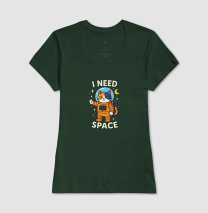 Camiseta I Need Space Gato Astronauta