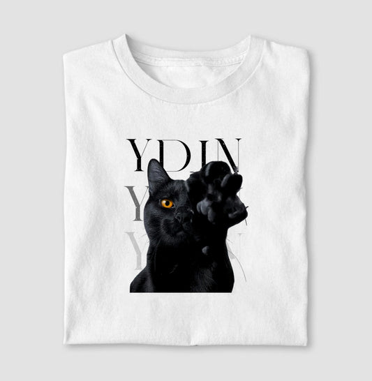 Camiseta YDIN Gato Preto – Sua Essência em Movimento