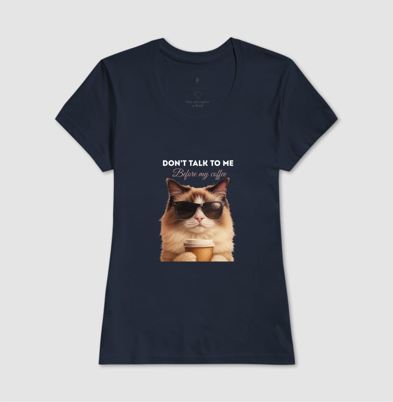 Camiseta Gato Café Don’t Talk To Me
