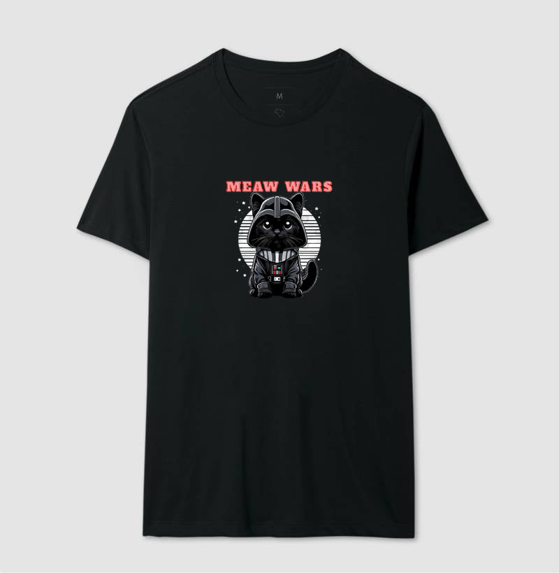 Camiseta Meaw Wars Gato Nerd Geek
