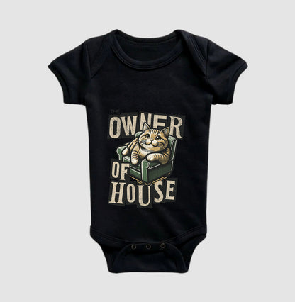 Body Bebê Gato The Owner of House – Dono da Casa
