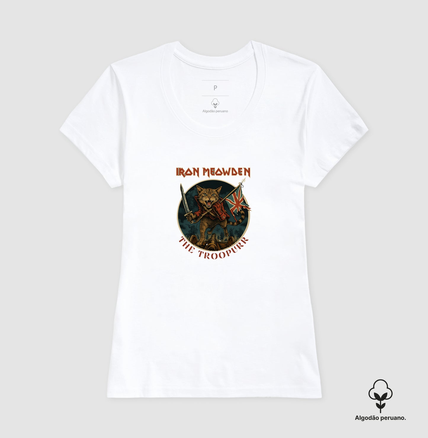 Camiseta Gato Rockeiro Iron Meawden The Troopurr