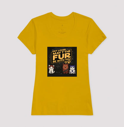 Camiseta Pet Lover May The Fur Be With You Geek